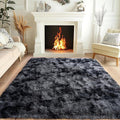 Super Fluffy Area Rug for Living Room 5x7, Shaggy Carpet, Dark Grey | Modern by PIONBLANK
