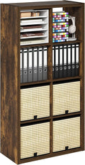 Furinno Cubicle Book Shelf, 8-Cube Bookshelf, Extra Thick Frame Horizontally & by Furinno-FitsYourSpaceFitsYourBudget