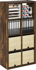 Furinno Cubicle Book Shelf, 8-Cube Bookshelf, Extra Thick Frame Horizontally & by Furinno-FitsYourSpaceFitsYourBudget