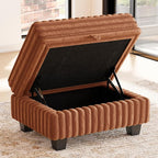 Belffin Corduroy Fabric Ottoman - Image 3