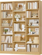 FACBOTALL Triple Wide Bookshelf, 6 Tier Large Bookshelf, Bookcase by FACBOTALL