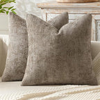 MIULEE Decorative Couch Throw Pillow Covers 20x20 Inch Neutral Khaki 2 Pack | by MIULEE