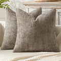MIULEE Decorative Couch Throw Pillow Covers 16x16 Inch Neutral Khaki 2 Pack | by MIULEE