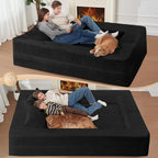 Futon Sofa Bed with Pillow, 3-in-1 Sleeper Sofa Bed with Removable Cover - Image 7