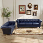 LEVNARY Chesterfield Sofa, 3 Seater Tufted Couch - Image 8