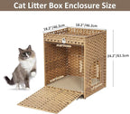 Cat Litter Box Enclosure with Soft Litter Mat; Hidden Cat Washroom Furniture - Image 7
