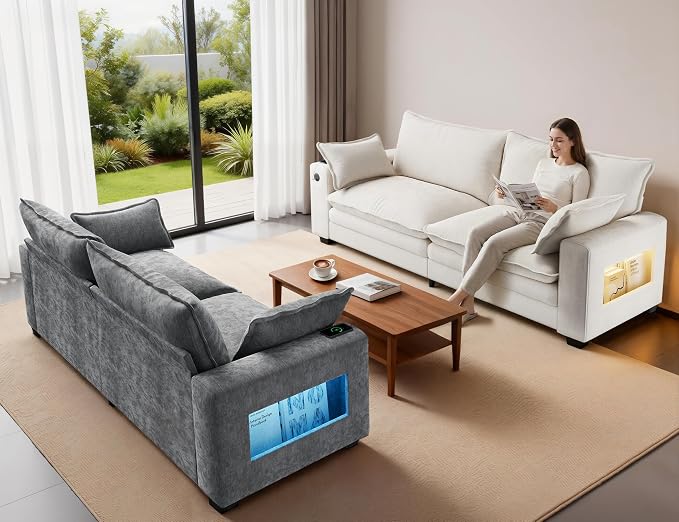 MapleGrace 80" Cloud Loveseat Sofa - Image 11