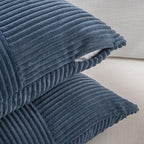 Fancy Homi 2 Packs Dusty Blue Samll Decorative Throw Pillow Covers 12x12 Inch - Image 4