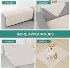 Foxdecor Couch Arm Covers Sofa Arm Cover, Arm Chair Covers Set of 2, Non-Slip - Image 4