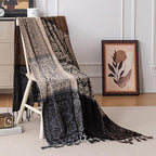 Boho Throw Blanket, Chenille Jacquard Tassels Throw Blankets - Image 9
