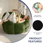 MAXYOYO Bean Bag Chair for Adults, Floral Shaped Bean Bag Sofa, Ultra Soft Faux - Image 5