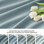 MIULEE Slate Blue Back Tab Blackout Curtains 52x120 Inch Long 2 Panels Set | - Image 8