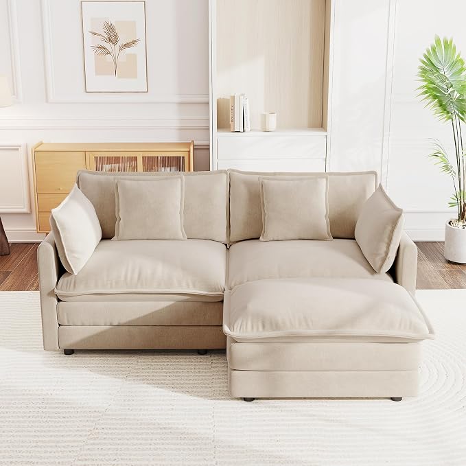 mikibama Modular Sectional Sofa, 76.4 Inch L Shaped Couch Set - Image 9