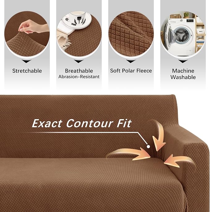 Arfntevss Stretch Sectional Couch Covers L Shaped Corner Sectional Sofa Cover - Image 5