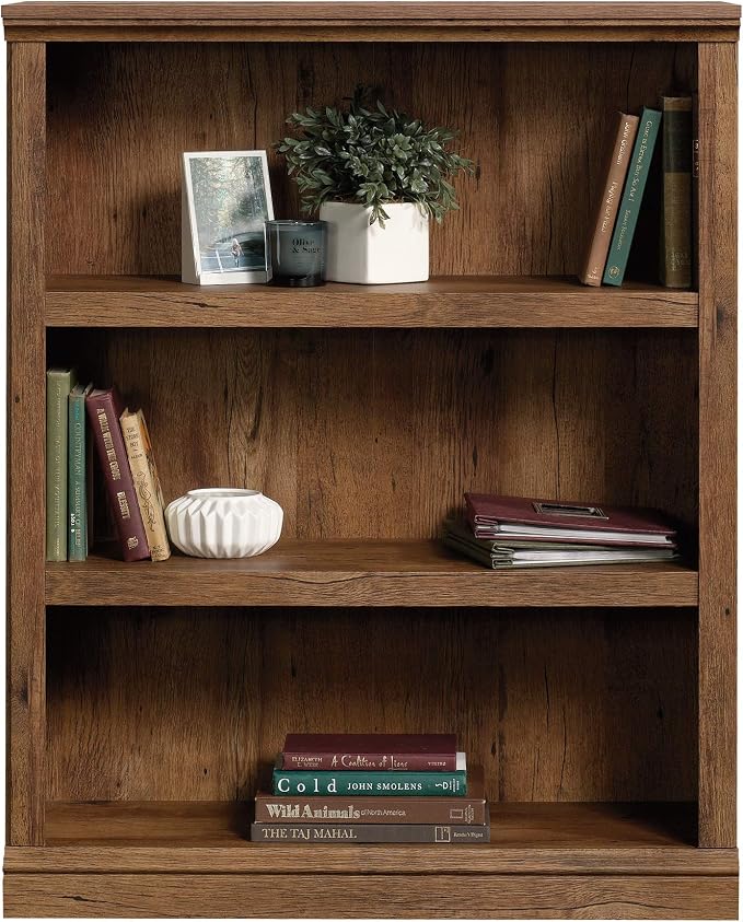 Sauder Miscellaneous Storage 3-Shelf Bookcase/ Book shelf, Sindoori Mango finish - Image 13