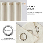 MIULEE 100% Blackout Linen Curtains - Image 4