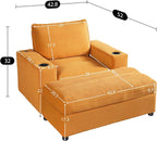 Merax 42.8" Oversized Chaise Lounge Chair - Image 2