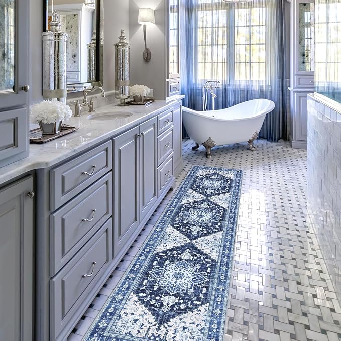 Yamaziot Washable Runner Rug, 2x8 Non-Slip Boho Vintage Hallway Rug Runner - Image 7