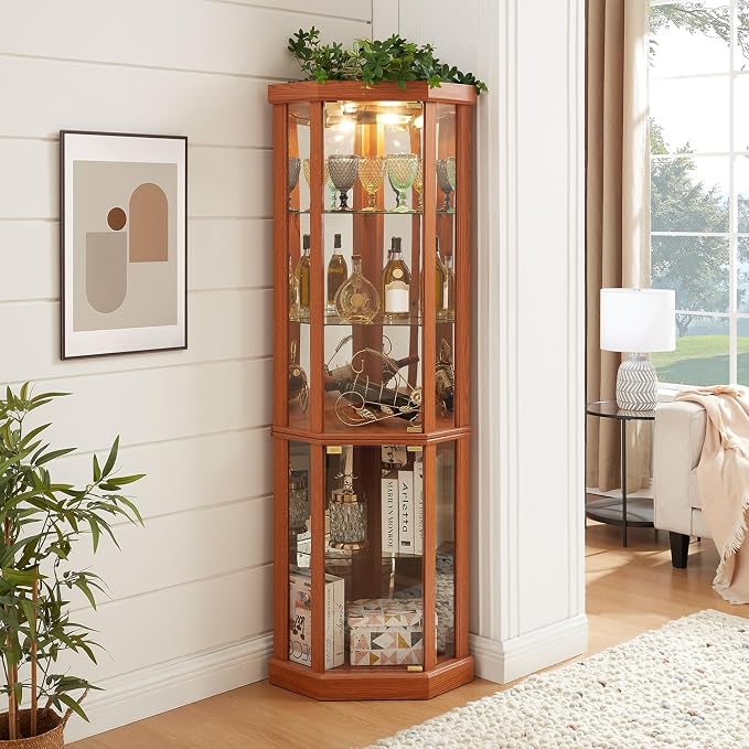 Corner Display Curio Cabinets by Anwick
