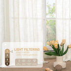 Semi Sheer Linen Curtains 90 Inch - Image 4