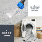 8x10 Boho Washable Area Rug for Living Room, Dining Room-White Blue | Ultra - Image 3