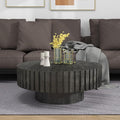 Modern Circular Coffee Table 31 in, Space-Saving Round Center Table by Noeko