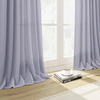 Lavender Purple Linen Curtains 102 Inches Long - Image 5
