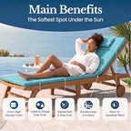 Quilted Chaise Lounge Outdoor Patio Furniture Cushions | Water-Resistant Patio - Image 2