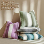 AmHoo Pack of 2 Farmhouse Stripe Check Throw Pillow Covers Set Case Cotton - Image 6