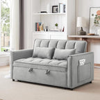 3-in-1 Convertible Sleeper Sofa Bed, 55 inch Small Couch - Image 3