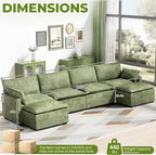 LEVELEVE 147" U-Shape Modular Sofa - Image 3