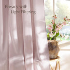 NICETOWN Linen Blush Pink Curtains - Image 3