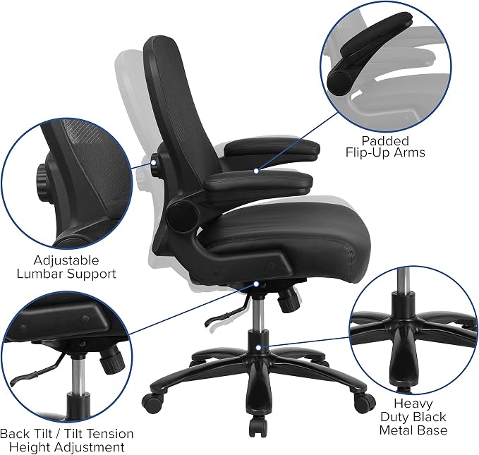 Flash Furniture Big & Tall Swivel Office and Gaming Chair - Image 4