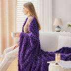 NEWCOSPLAY Fleece Clouds Cozy Twin Blanket - Image 4