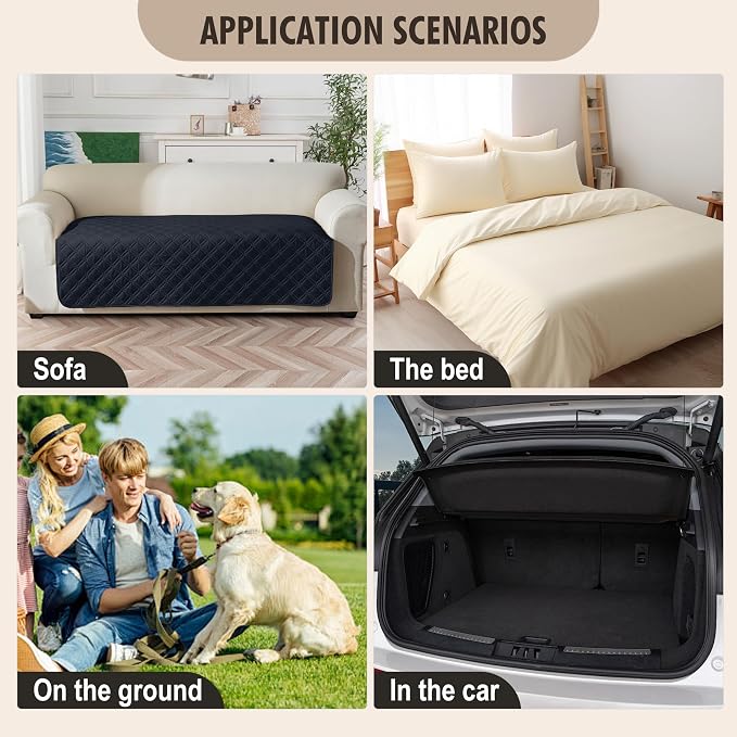 Genina Waterproof Couch Cover, Washable Anti-Slip 86.6 inch Sofa Covers - Image 6