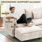 LEVELEVE 112.5" L-Shape Modular Sofa - Image 8