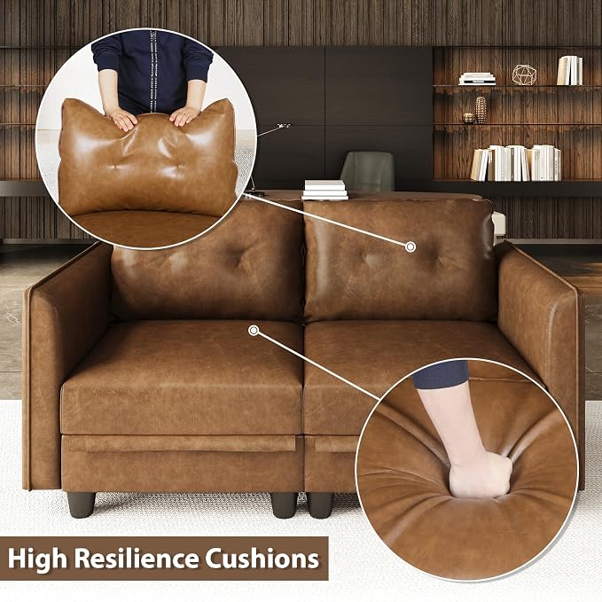 LLappuil Modular Sectional Sofa Middle Module Storage Seat - Image 5