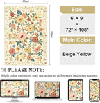 DUKINO 6x9 Area Rugs, Floral Washable Rug - Image 2