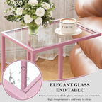 C Shaped End Table Set of 2, Small Side Couch Sofa Tables - Image 5