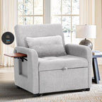 Convertible Sleeper Chair-Fabric Futon Sofa Bed, Single Sleeper Sofa, Small by COLAMYHOME