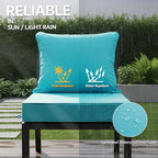 19x19 Inch Patio Chair Cushions Set of 2, Outdoor Furniture Cushions - Image 3