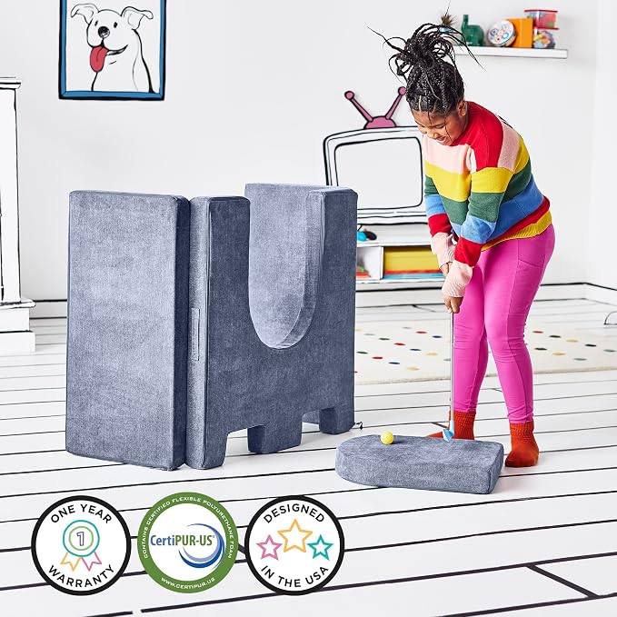 Yourigami Kids and Toddler Play Castle, Playroom Couch Add-On Set, Durable - Image 6