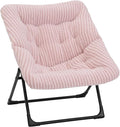 Comfy Saucer Chair for Adults, Soft Faux Fur Bedroom Chair, Accent Dorm Chairs by MordchilHF