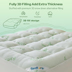BEDLORE Queen Mattress Topper Viscose Derived from Bamboo, Thick Pillow Top - Image 5