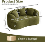 68.5" Loveseat Sofa for Living Room, Modern Luxury Plush Chenille Extra Deep - Image 2