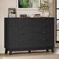 BORNOON 53" Tall Dresser for Bedroom, 8-Drawer Fluted Chest of Drawers by BORNOON