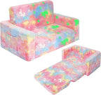SLIGUY Kids Couch, Fold Out Kids Sofa Chair, Toddler Convertible Sofa to by SLIGUY