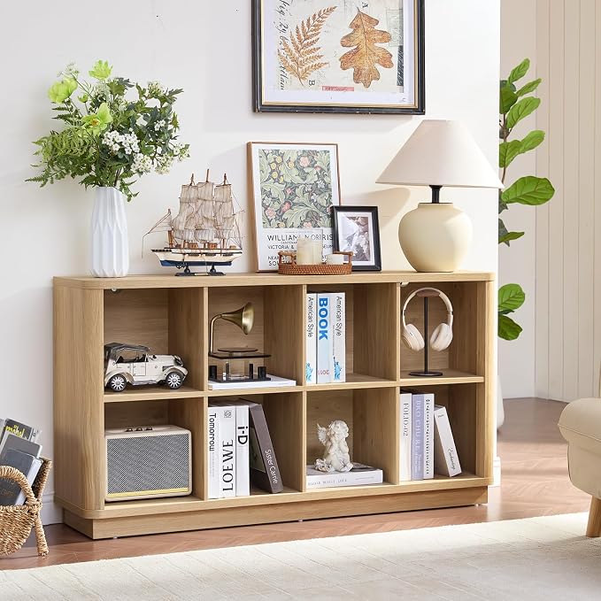 Joaxswe 8 Cube Storage Book Shelf, Floor Standing Wooden Cubby Bookcase - Image 2