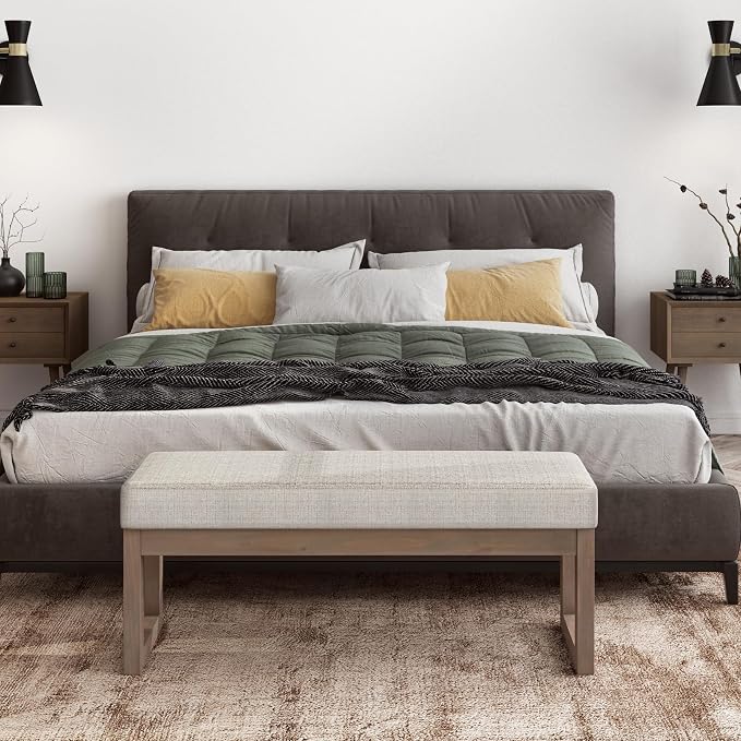 SIMPLIHOME Milltown Large Ottoman Bench - Image 2
