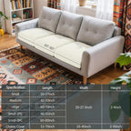 Hokway Stretch Couch Cushion Covers, 3 Piece Individual Sofa Cushion - Image 3